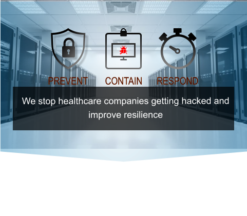 We stop healthcare companies getting hacked and improve resilience PREVENT CONTAIN RESPOND